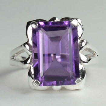 Amethyst Art Ring wholesale sterling silver jewelry bohemian