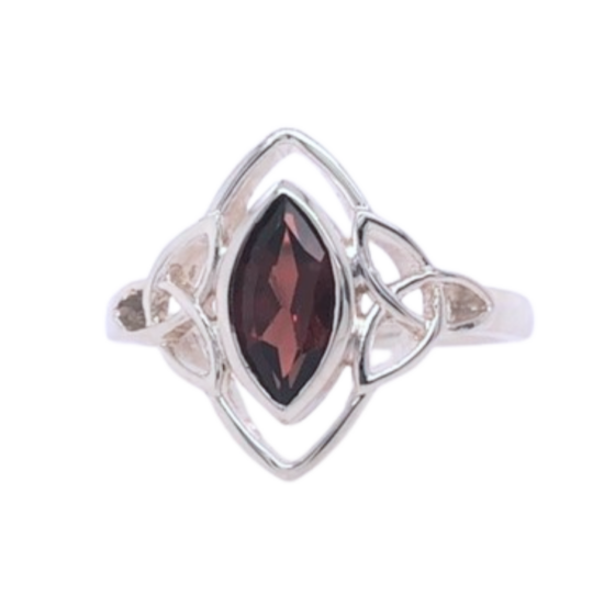 Garnet Celtic Triskelion Ring wholesale jewelry supply companies