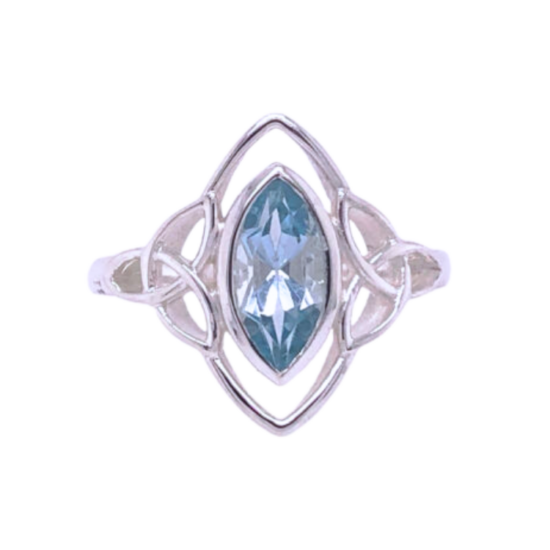 Blue Topaz Celtic Triskelion Ring wholesale jewelry and accessories suppliers