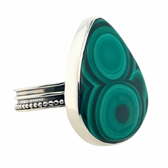 Malachite Radhas Sacred Lake Ring jewelry business natural stones