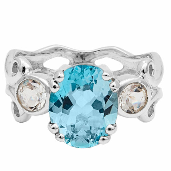 Blue And White Topaz Opulence Ring wholesale supplers for jewelry