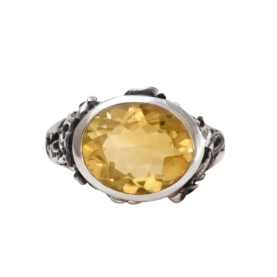 Citrine East-West Unisex Ring sterling silver wholesale jewelry supplies
