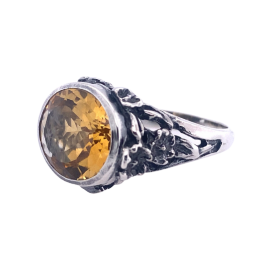 Citrine East-West Unisex Ring wholesale sterling silver gemstone jewelry supplier