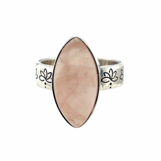 Rose Quartz Lotus Pond Ring jewelry for your business