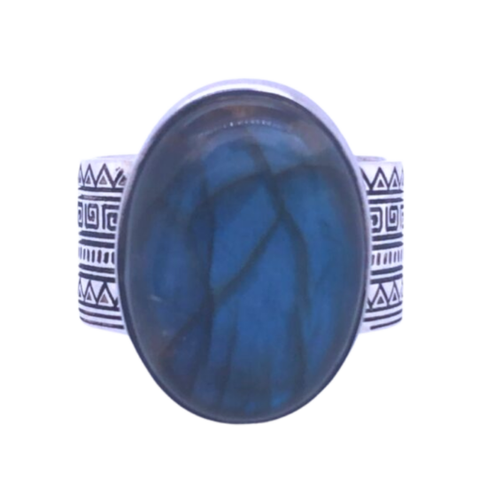 Labradorite Sacred Tribe Unisex Oval Ring sterling silver simple wholesale shopping