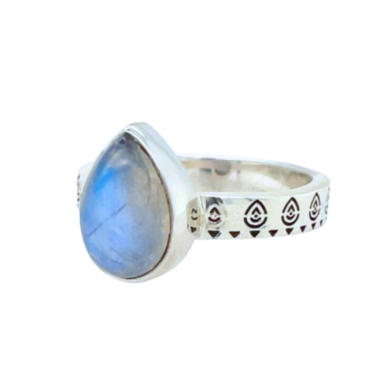 Moonstone Teardrop Treasure Ring wholesale gemstone natural jewelry