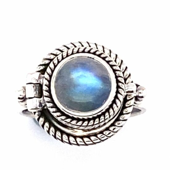 Moonstone Secret Locket Poison Ring real jewelry wholesale fashion trends