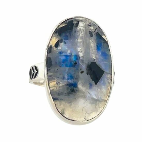 Black Tourmaline In Moonstone Nature's Artwork Ring wholesale jewelry natural gemstones