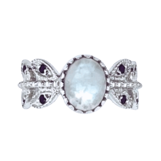 Moonstone Spinel Springtime Ring