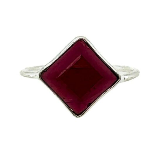 Garnet Red Diamond Ring