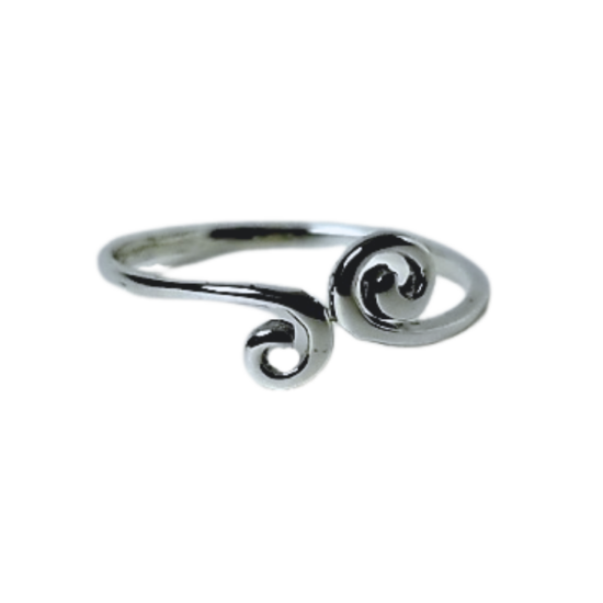 Silver Double Swirls Ring wholesale sterling silver USA vendor