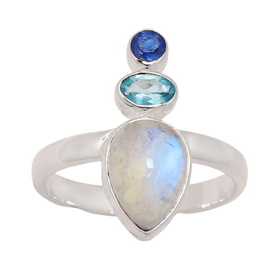 Moonstone Blue Topaz Iolite Ring luxury jewelry vendors natural stones