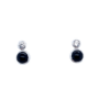 Black Tourmaline White Topaz Stud Earrings custom-made wholesale accessories for your boutique or store