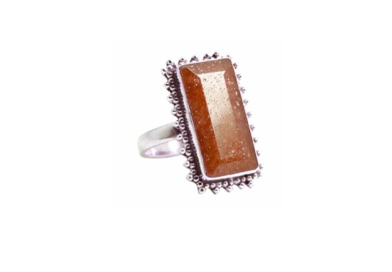 Red Jasper Rectangle Courage Ring