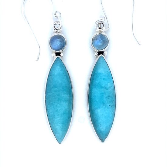 Amazonite Moonstone Perfect Couple Earrings wholesale jewelry for vendor direct