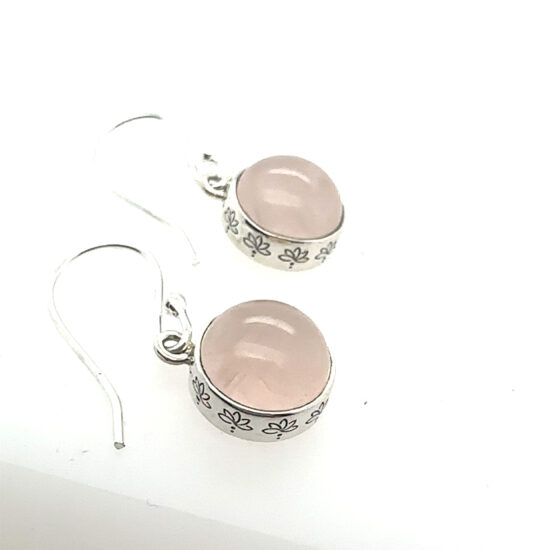Rose Quartz Peace Earrings sterling silver wholesale jewelry supplies