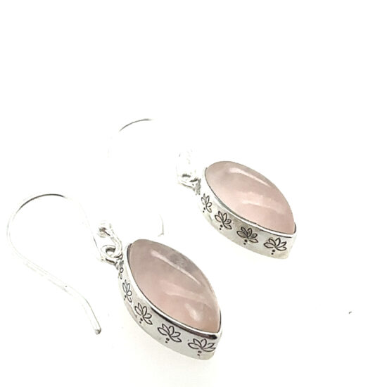 Rose Quartz Peace Earrings sterling silver wholesale jewelry supplies