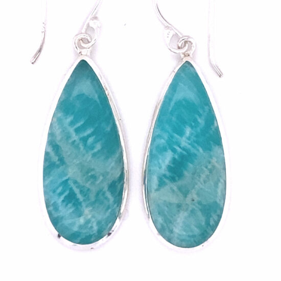 Amazonite Avatar Raindrop Earrings ethically handcrafted wholesale gemstones