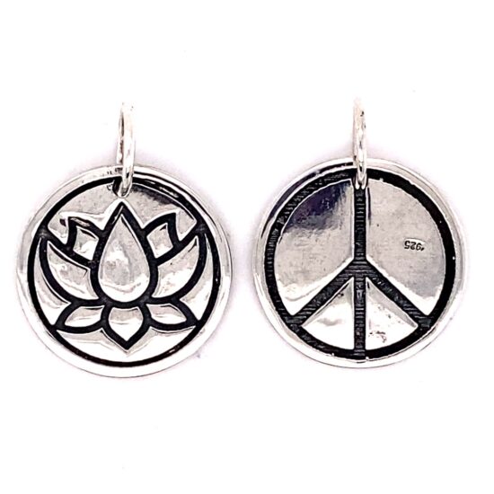 Lotus Peace Reversible Pendant