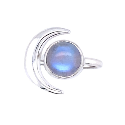 Moonstone Crescent Ring