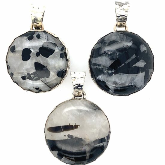 Black Tourmaline In Quartz Champion Pendant wholesale sterling silver gemstone fine jewelry