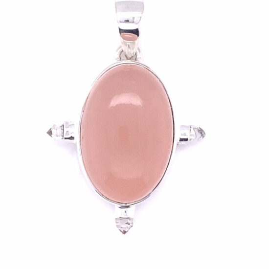 Rose Quartz Crystalline Pendant wholesale unique gemstone jewelry