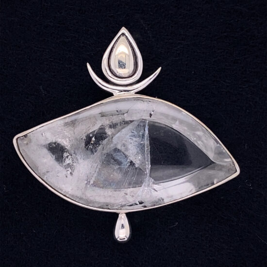 Crystal eye of the goddess pendant
