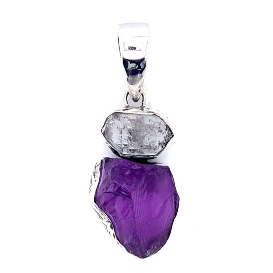 Amethyst Herkimer Earth Song Pendant ethically handcrafted wholesale gemstone jewelry