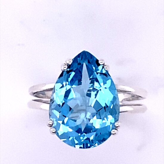 Blue Topaz Skylark Song Ring bohemian jewelry sterling silver