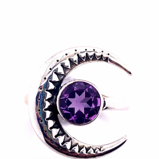 Amethyst Crescent Moon Destiny Ring wholesale jewelry and accessories suppliers
