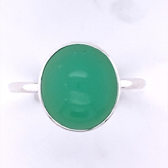 Chrysoprase Orb Ring fashion jewelry natural stones