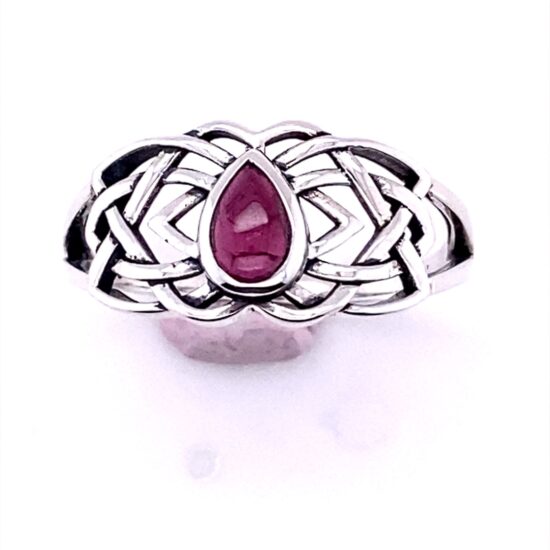 Garnet Celtic Love Labyrinth Ring wholesale jewelry vendors crystal gemstones
