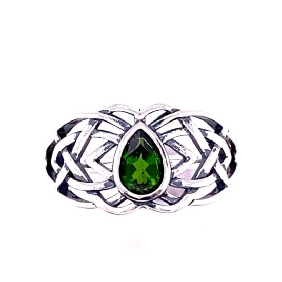 Chrome Diopside Celtic Love Labyrinth Ring wholesale jewelry supply companies