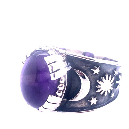 Amethyst Sun Moon Star Unisex Ring jewelry wholesale companies fashion jewelry