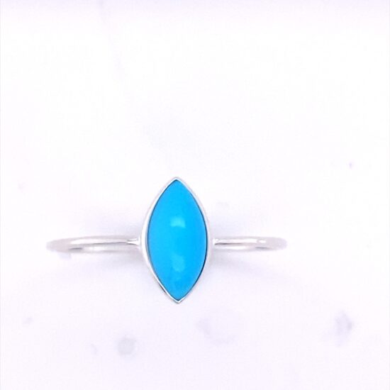 Turquoise Tru Blue Marquis Ring