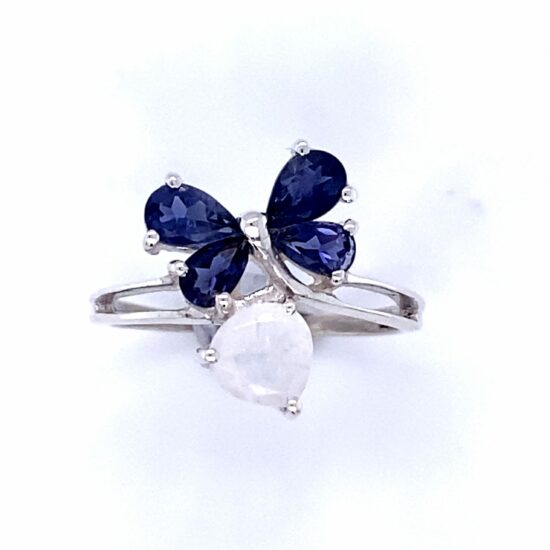 Iolite Moonstone Butterfly in Love Ring custom-made wholesale accessories for your boutique or store