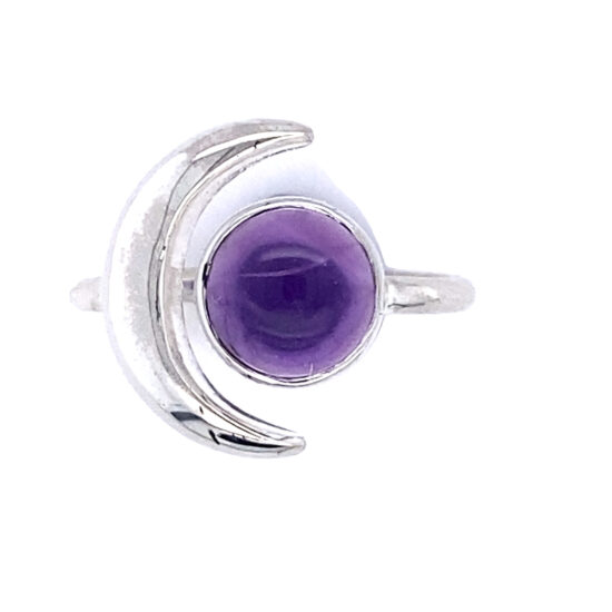 Amethyst Crescent Moon Ring best jewelry suppliers sterling